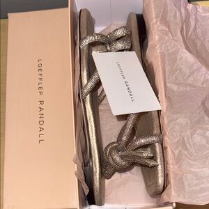 Loeffler Randall Gold Knot Sandals